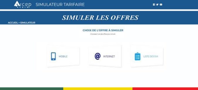 Interface simulateur tarifaire