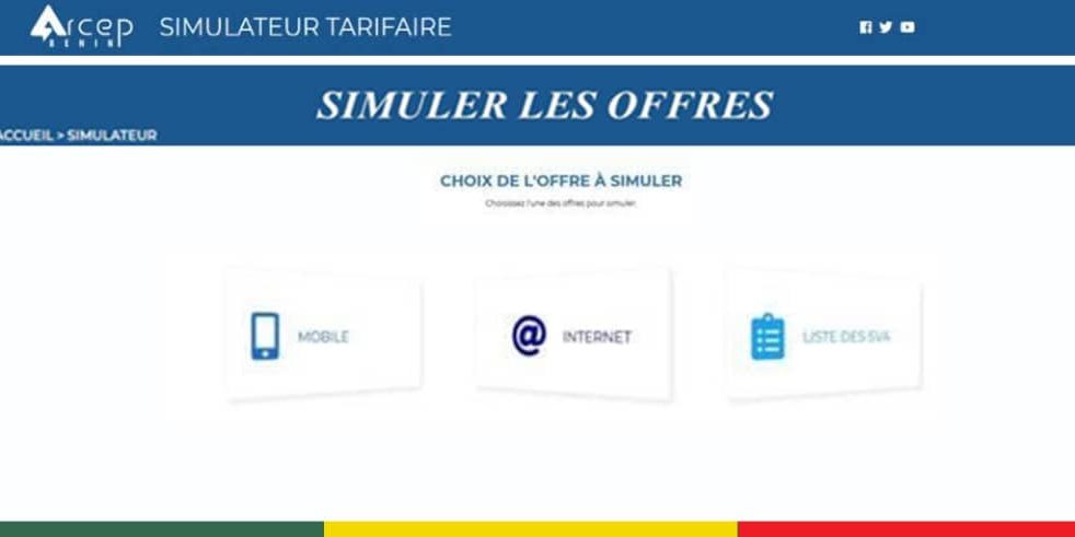 Interface simulateur tarifaire