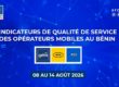 Arcep Bénin image pour indicateurs de qualité de service (QoS) du 08 au 14 Août 2026
