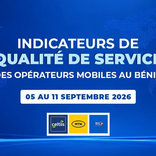 Arcep Bénin image pour indicateurs de qualité de service (QoS) du 05 au 11 septembre 2026