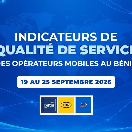 Arcep Bénin image pour indicateurs de qualité de service (QoS) du 19 au 25 septembre 2026